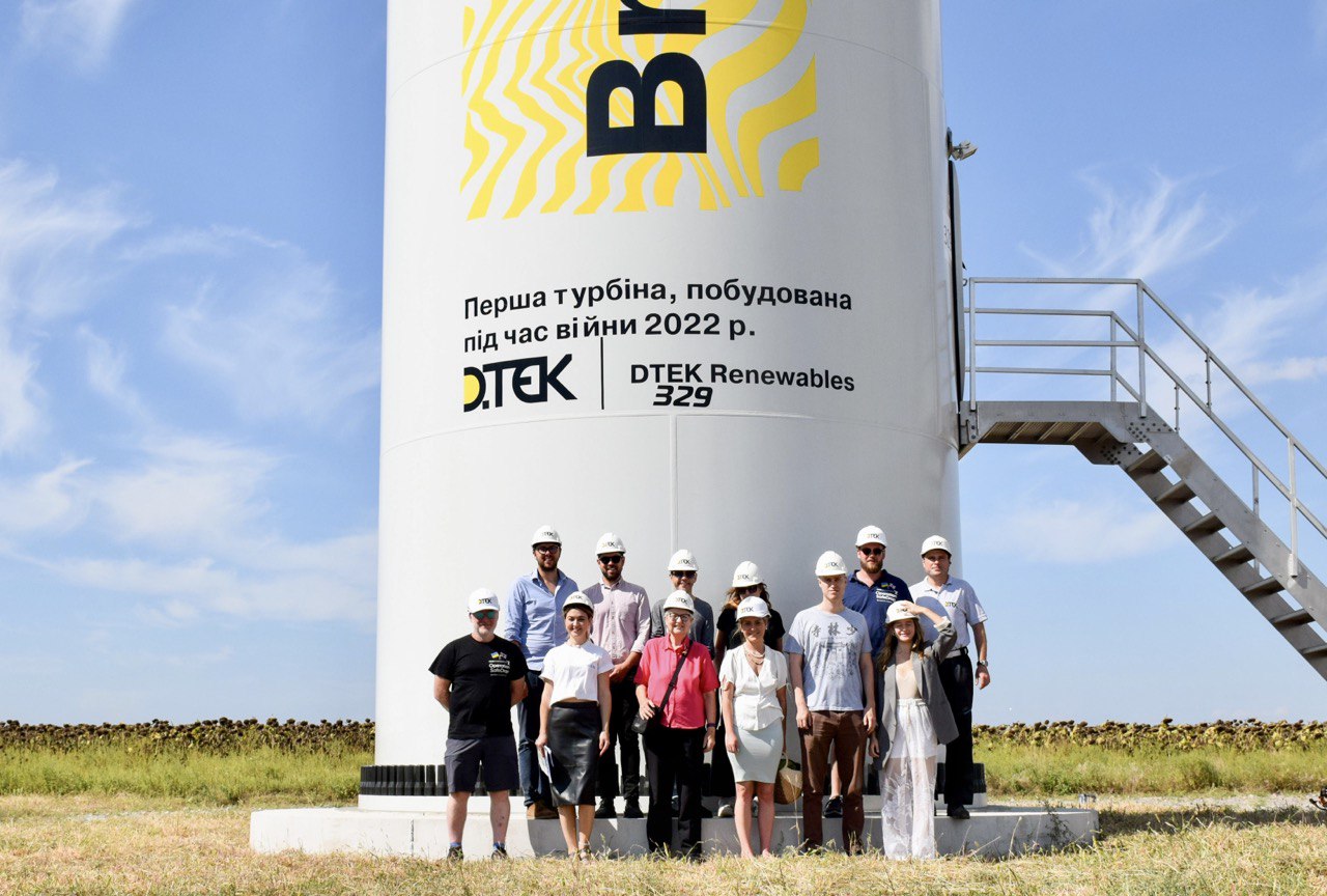 Members of the UK Parliament visit DTEK Tyligulska Wind Power Plant.  1